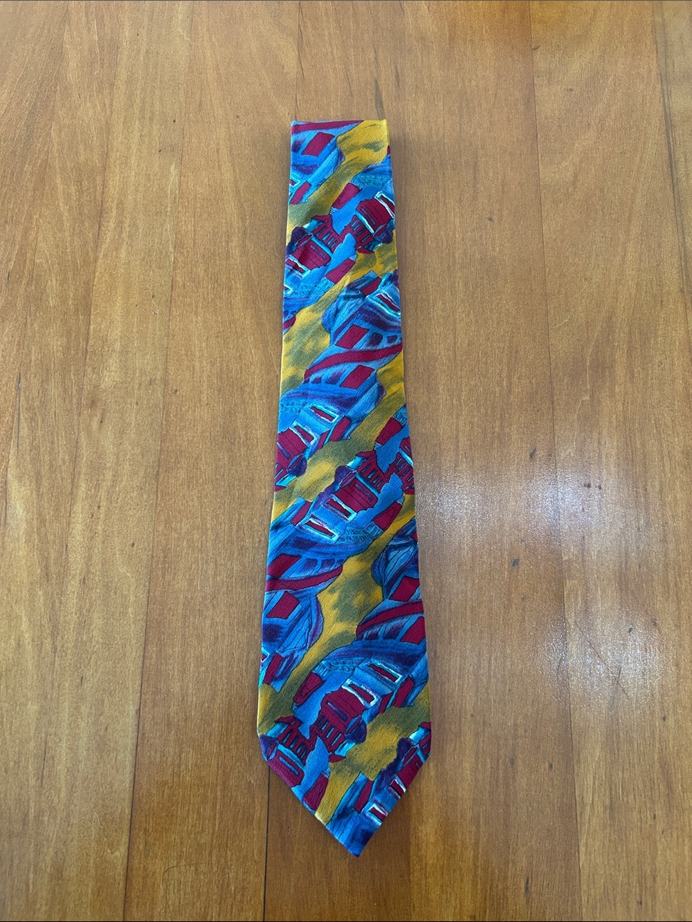 Vintage J. Garcia 100% Silk Abstract Art Tie Made in USA